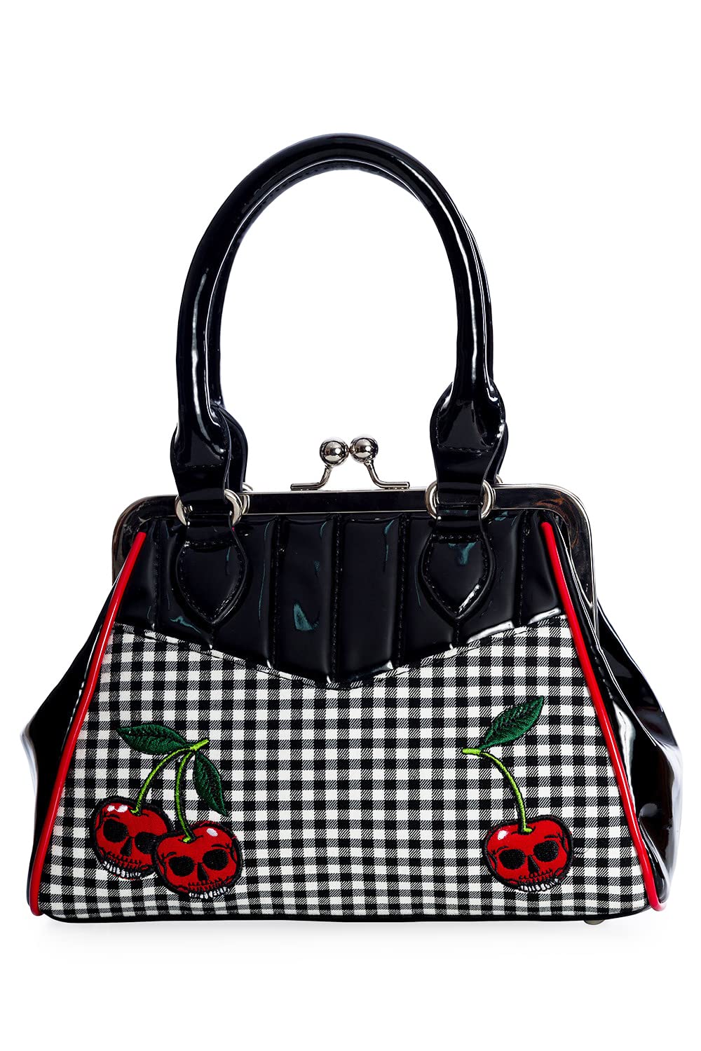 Amazon.com: Lost Queen Women's Rockabilly Cherry Skulls Handbag